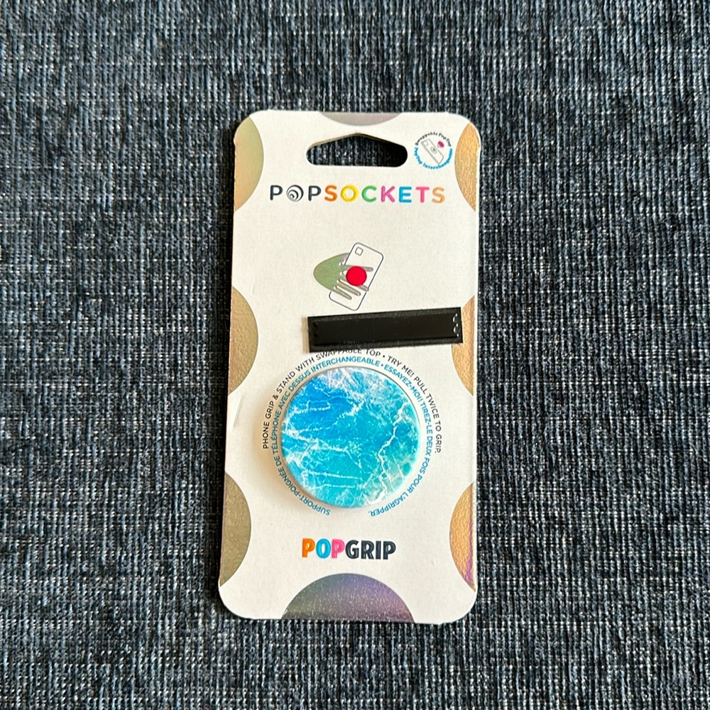 Blue Granite Pop Socket